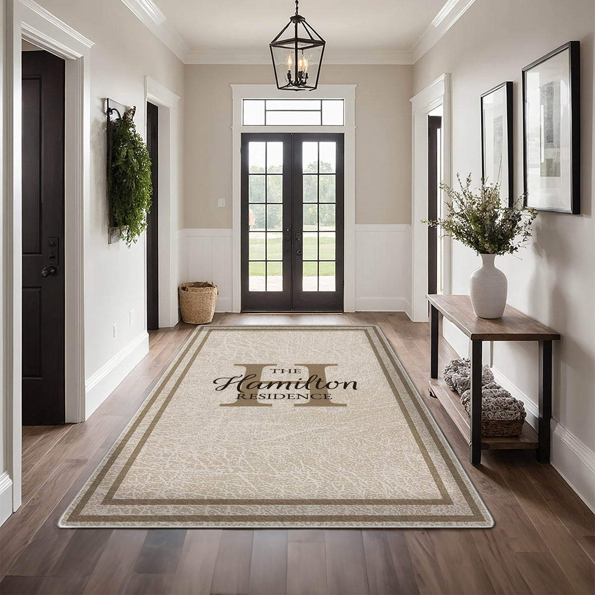 Low-pile washable rug for front door - Heritage Taupe Rug