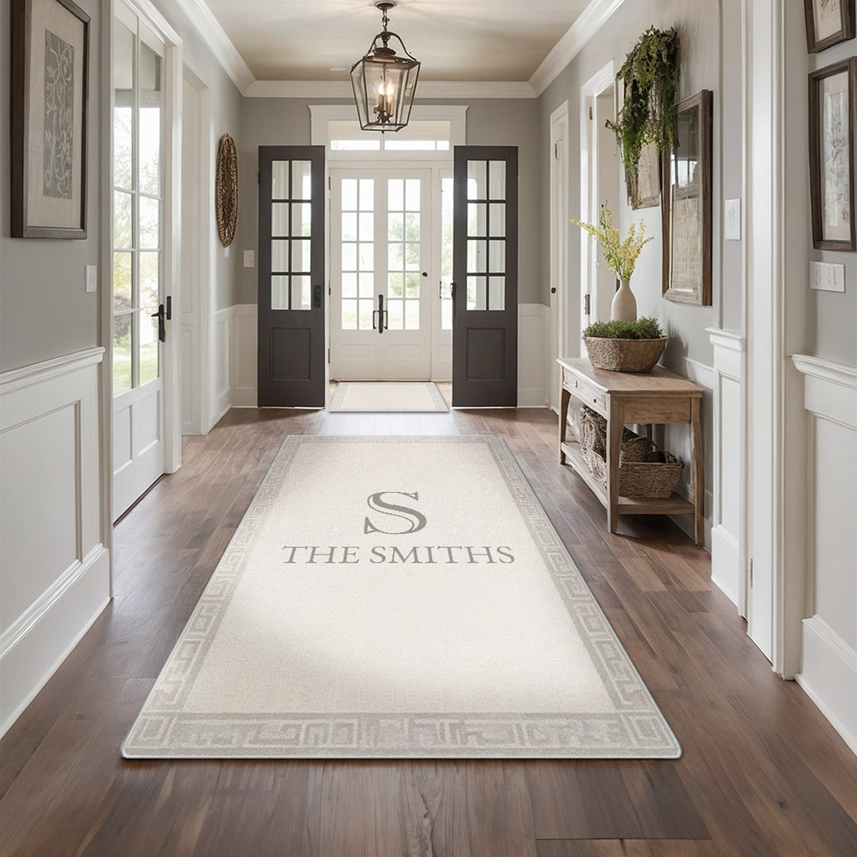 Personalized entryway rug - Classic Ivory Rug