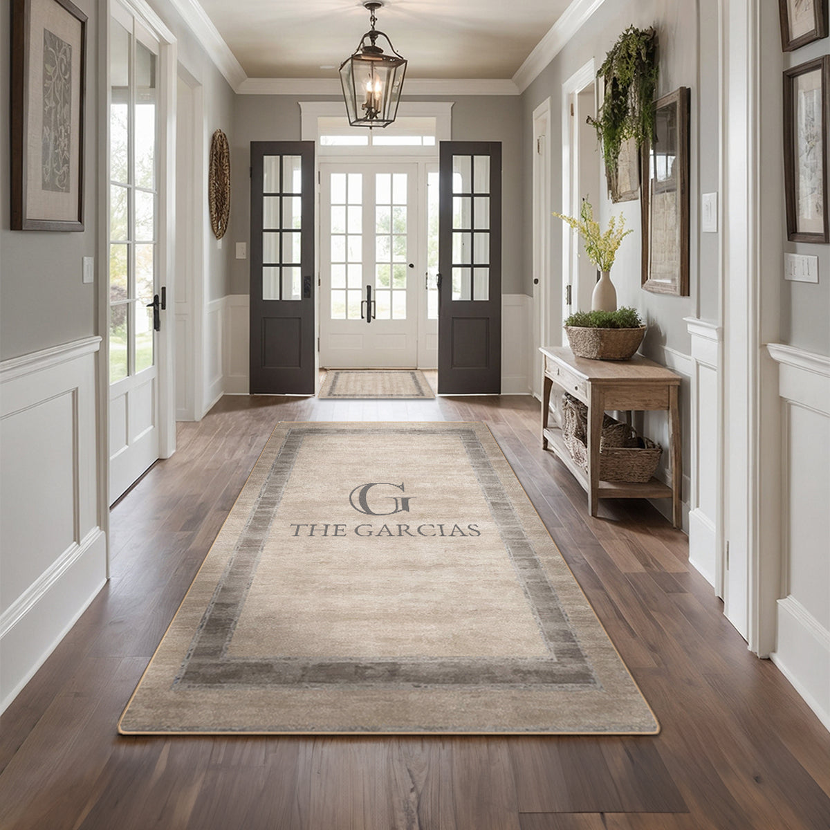 Non-slip personalized rug for front door - Urban Stone Rug