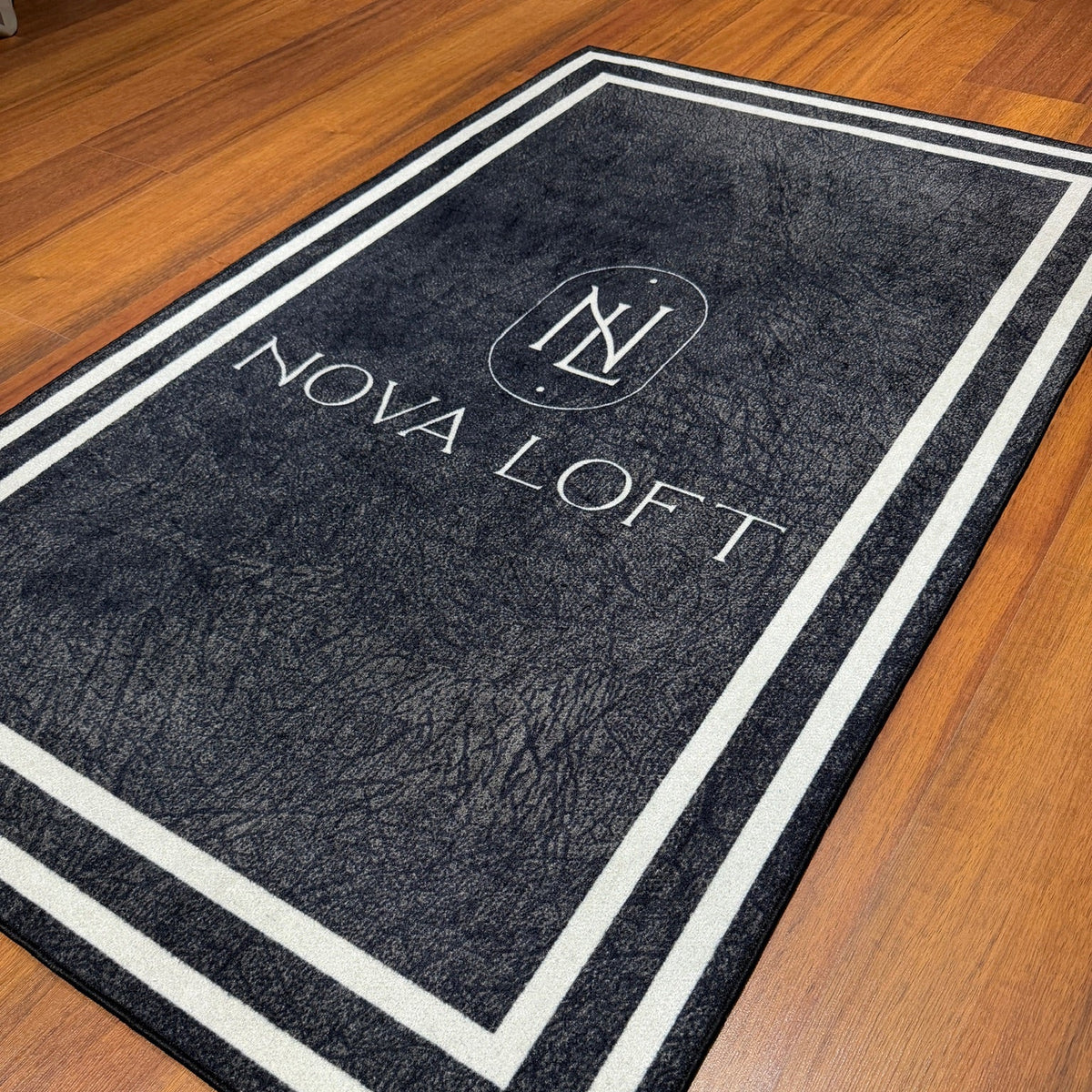 Personalized logo rug for office or reception area