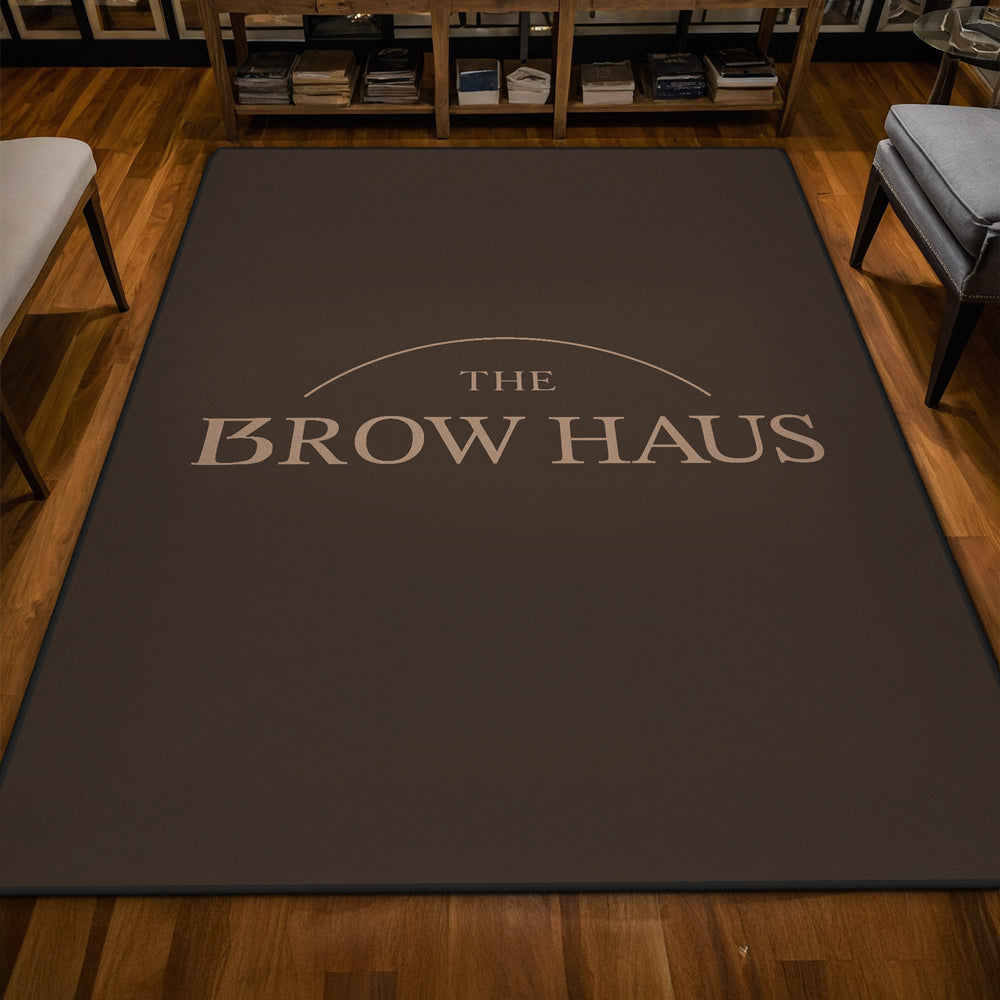 Custom welcome rug with company logo