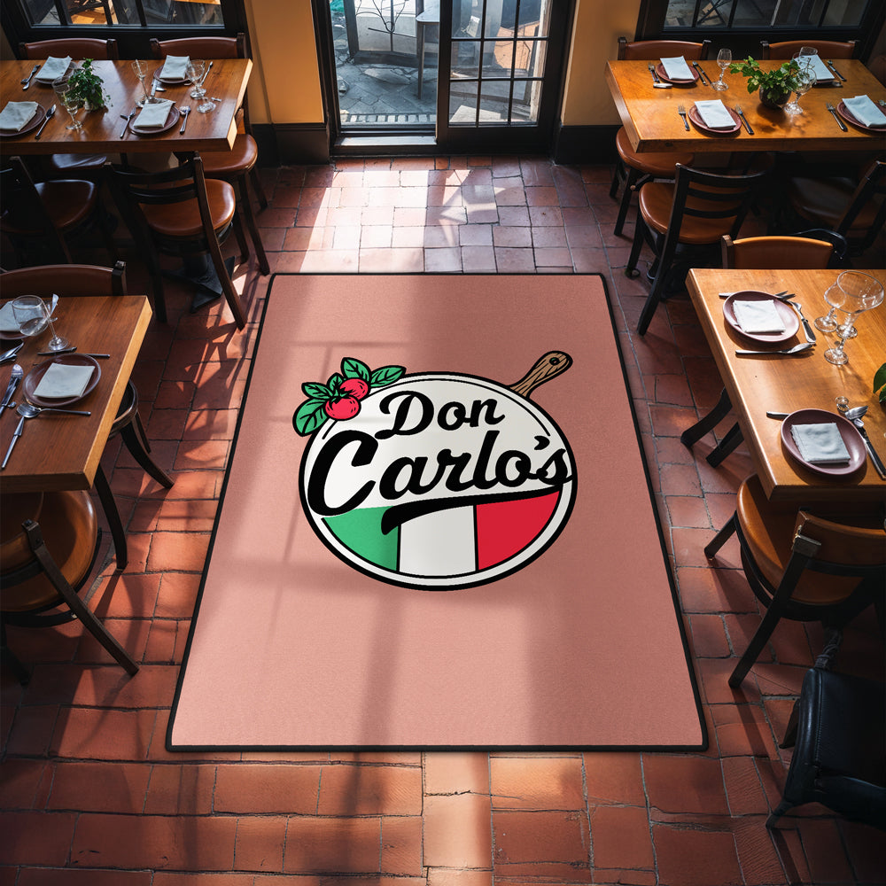 Custom logo rug for business entrance