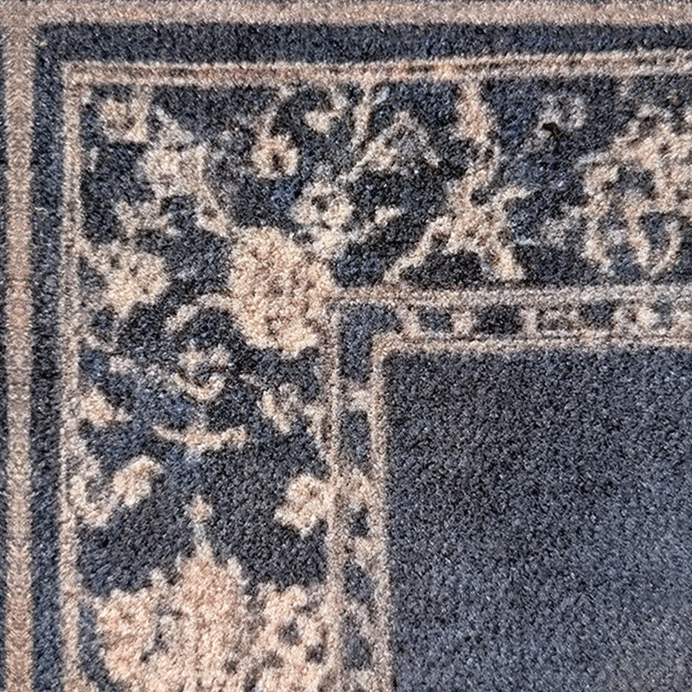 Navy Floral Rug-Detailed-Close-Up