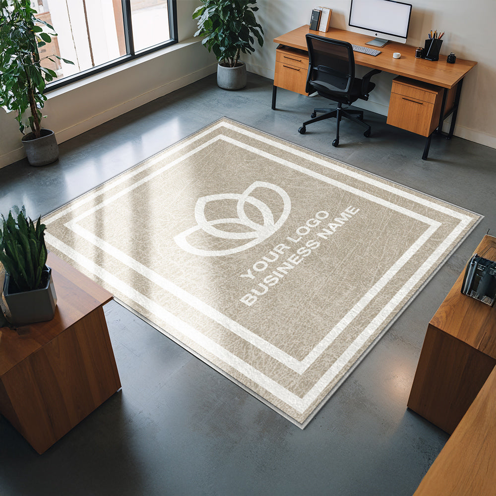 Personalized logo rug for office or reception area