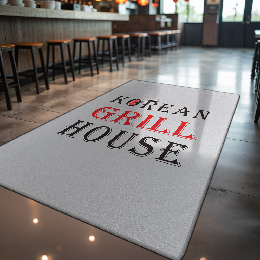 Washable business logo rug